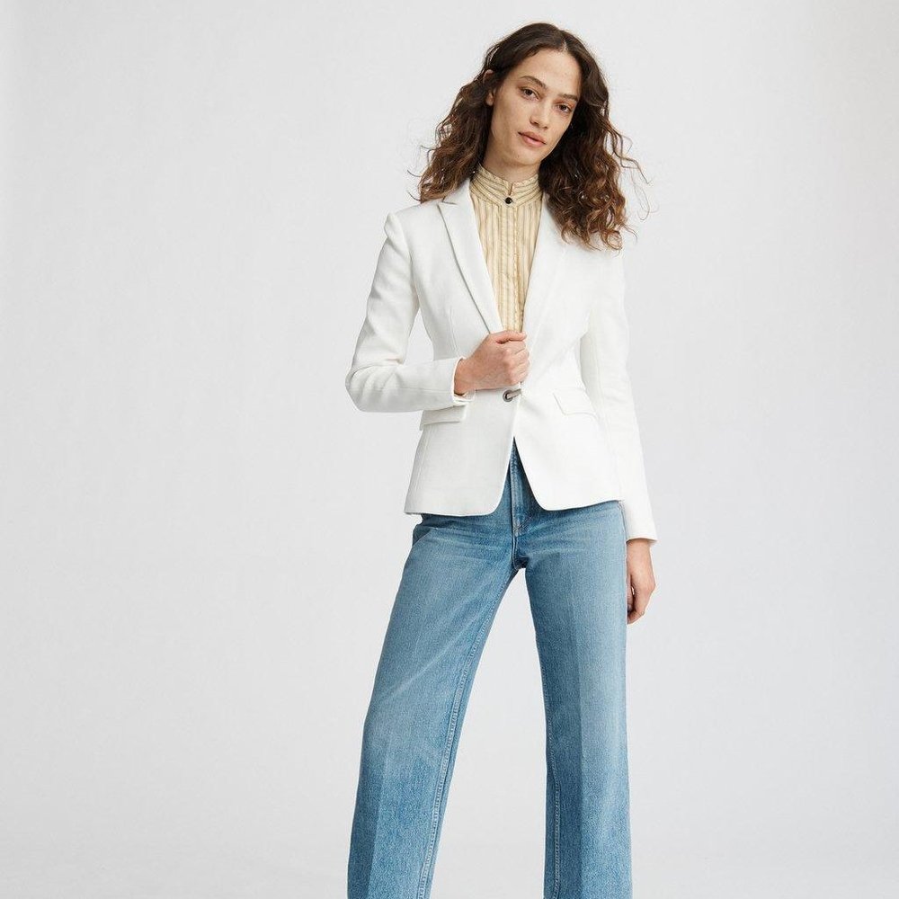Rag & Bone Lightweight Pique Cotton Blazer - 4